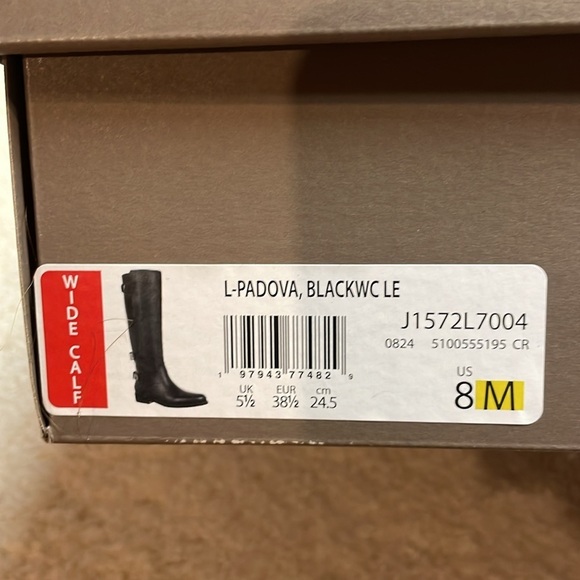 Franco Sarto Padova woman’s black knee-high wide calf new inbox boots Size 8 - Picture 12 of 16